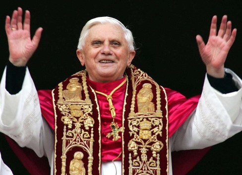 Pope Benedict XVI upon his election in 2005