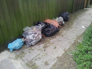 Who is fly-tipping on Gladstone Rd/Foxhall Rd footpath? Report them to the Council today