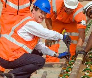 Chancellor George Osborne announced £0.5bn improvement to Great Eastern Mainline today (Picture credit: Ipswich Spy)