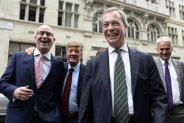 Political earthquake: Nigel Farage and team